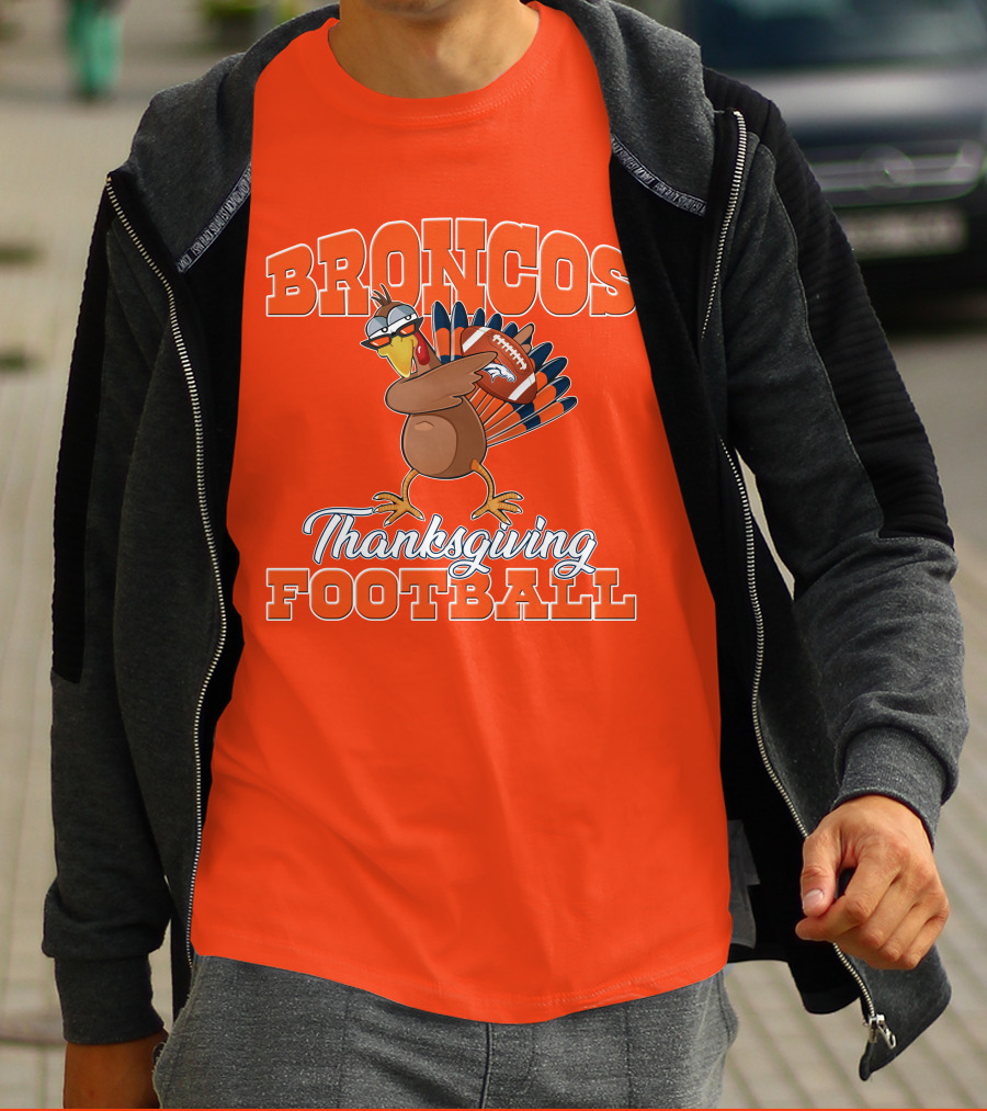 Broncos Thanksgiving Football Turkey T-Shirt