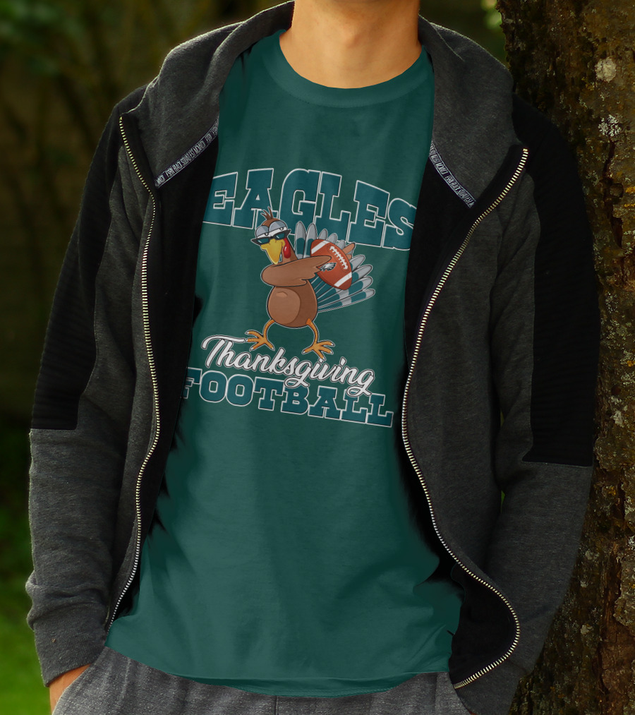 Eagles Thanksgiving Football Turkey T-Shirt