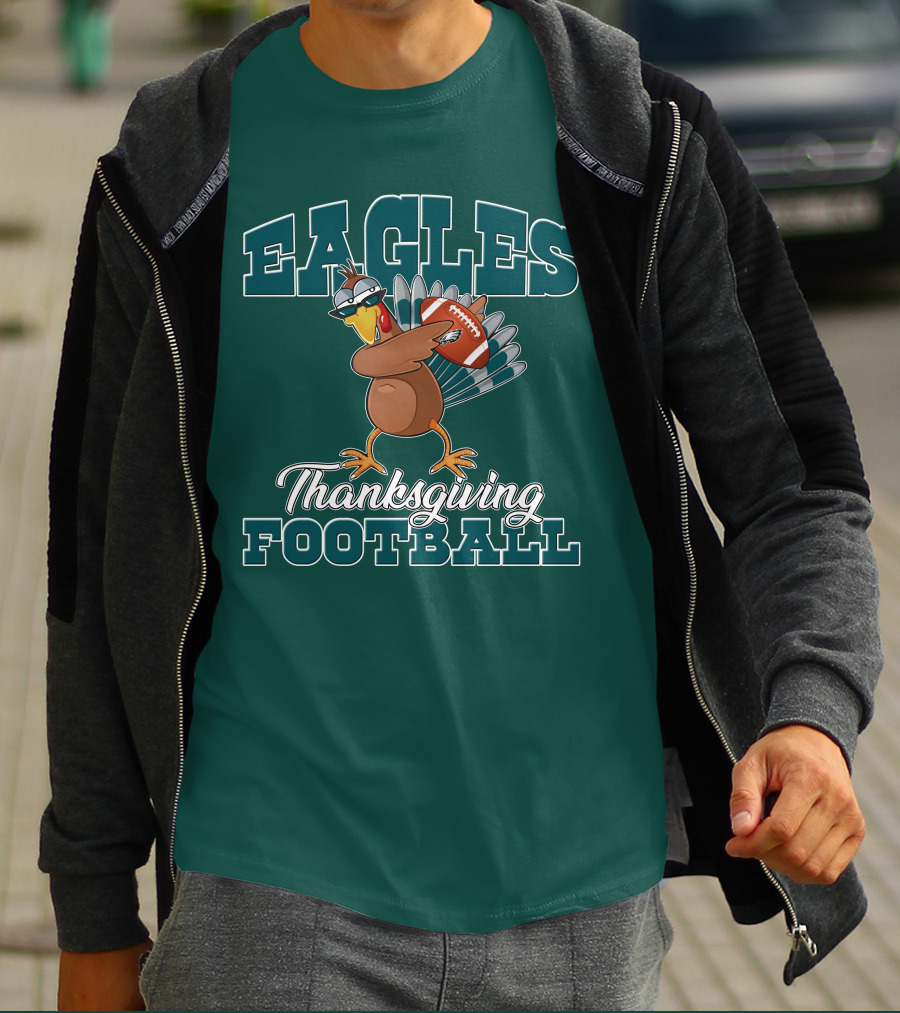 Eagles Thanksgiving Football Turkey T-Shirt