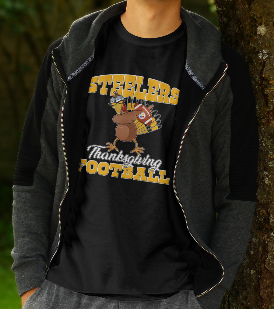Steelers Thanksgiving Football Turkey T-Shirt
