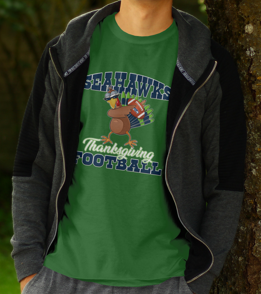 Seahawks Thanksgiving Football Turkey T-Shirt