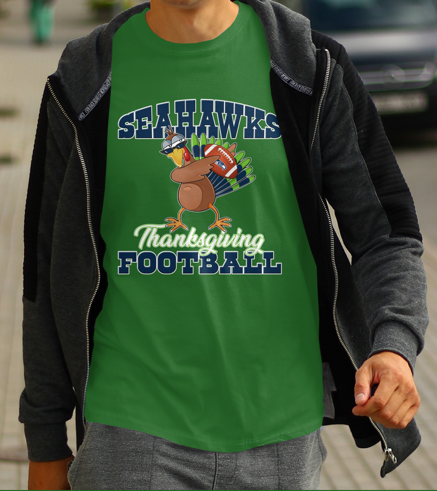 Seahawks Thanksgiving Football Turkey T-Shirt