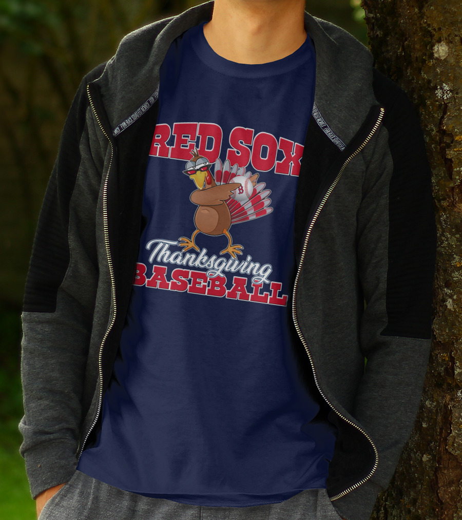Red Sox Thanksgiving Baseball Turkey T-Shirt