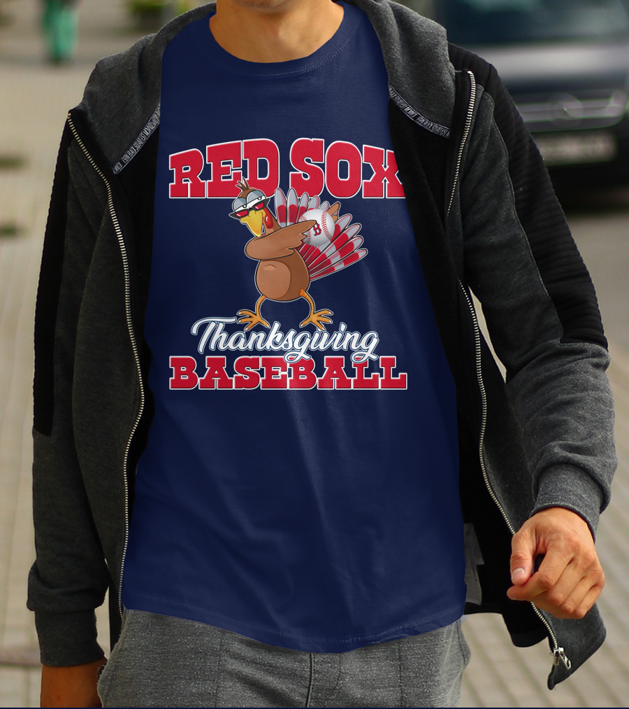 Red Sox Thanksgiving Baseball Turkey T-Shirt