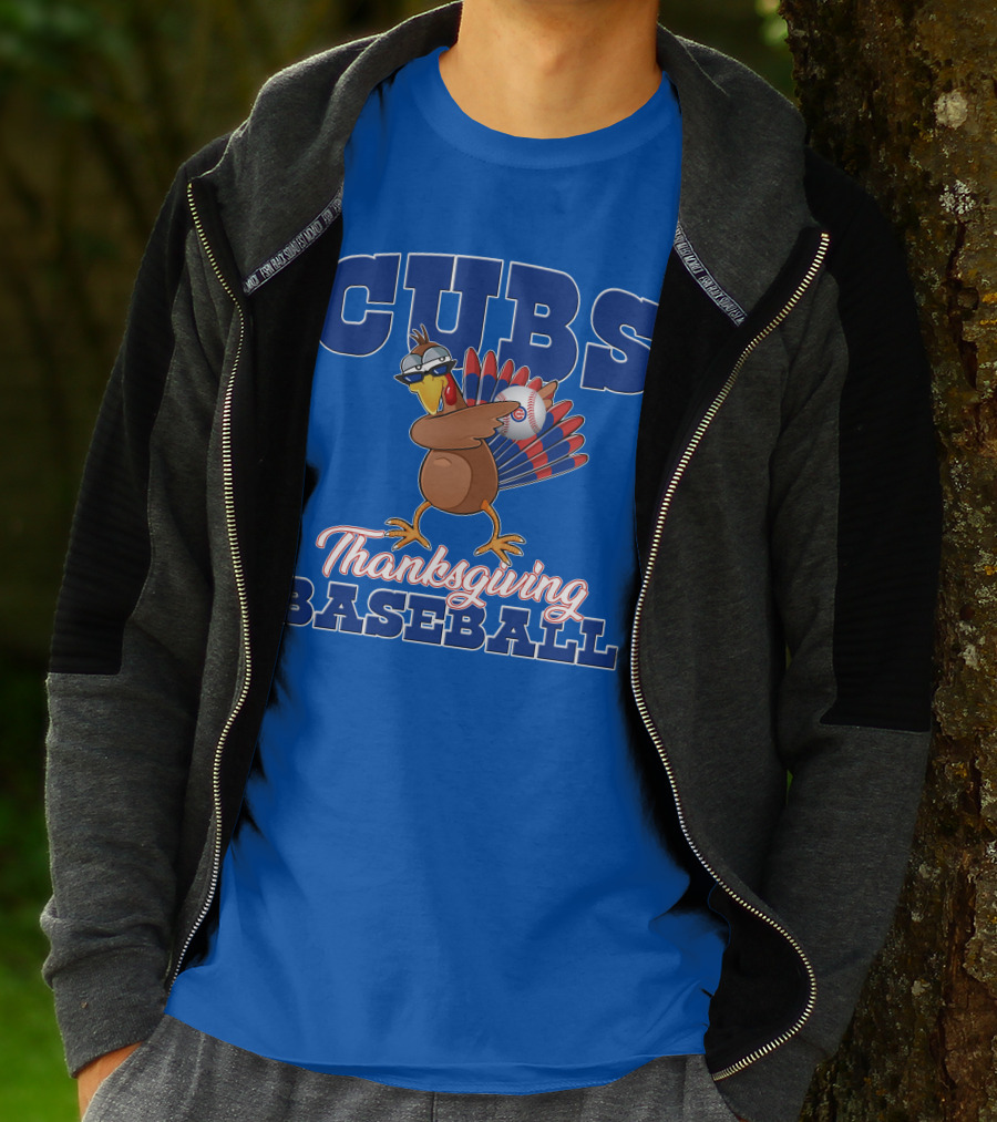 Cubs Thanksgiving Baseball Turkey T-Shirt