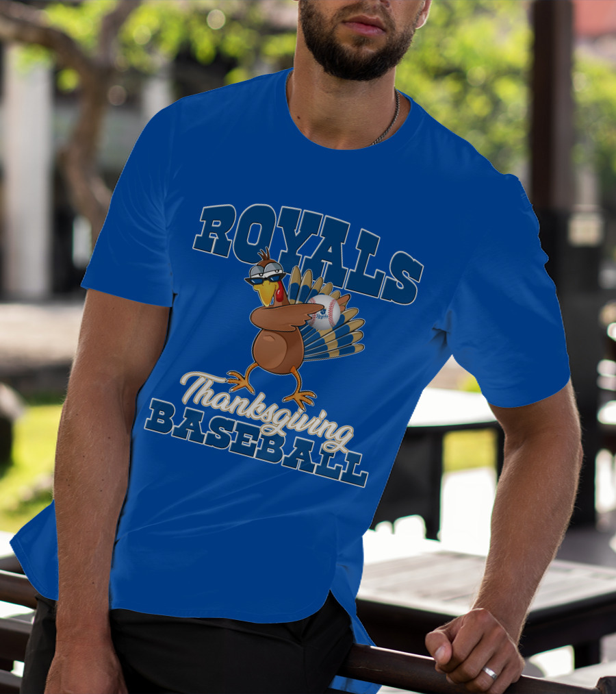 Royals Thanksgiving Baseball Turkey T-Shirt