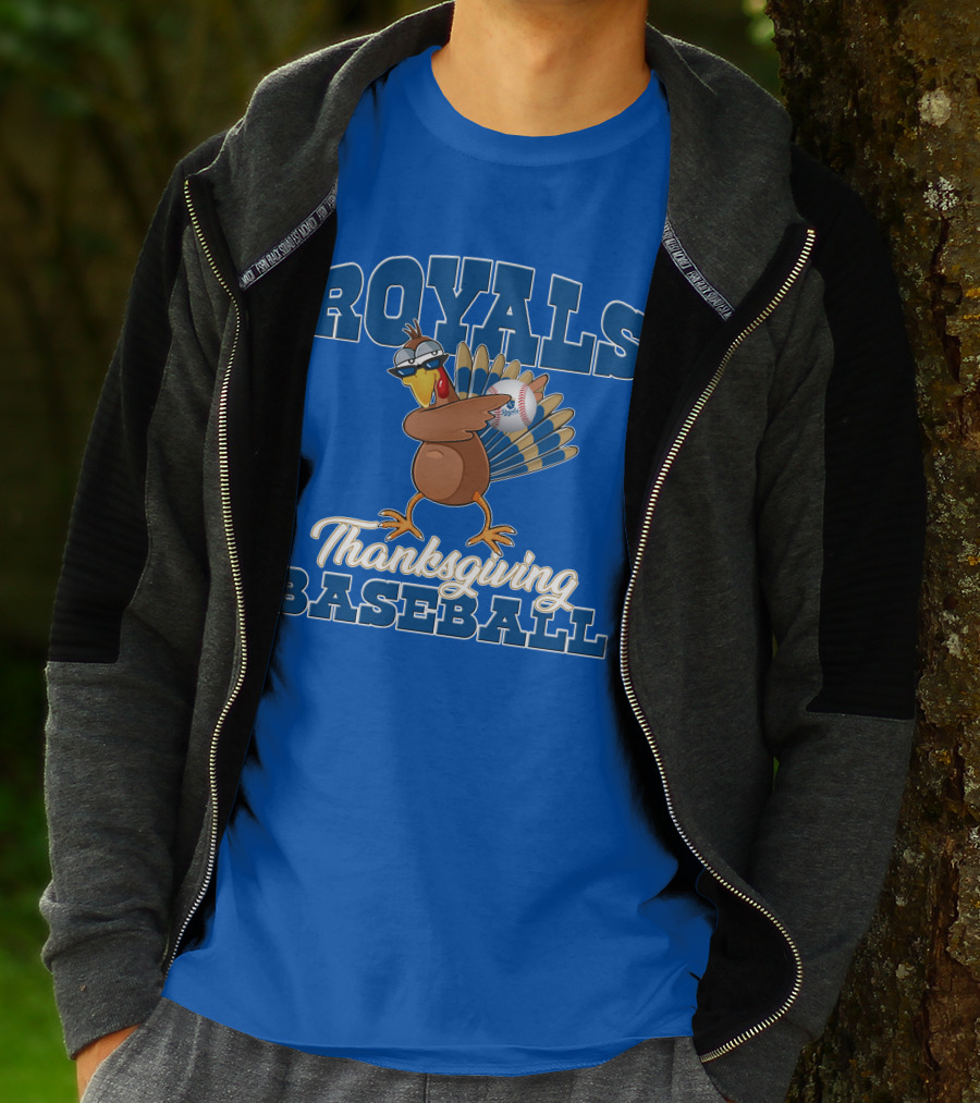 Royals Thanksgiving Baseball Turkey T-Shirt