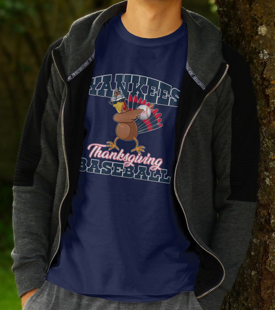 Yankees Thanksgiving Baseball Turkey T-Shirt