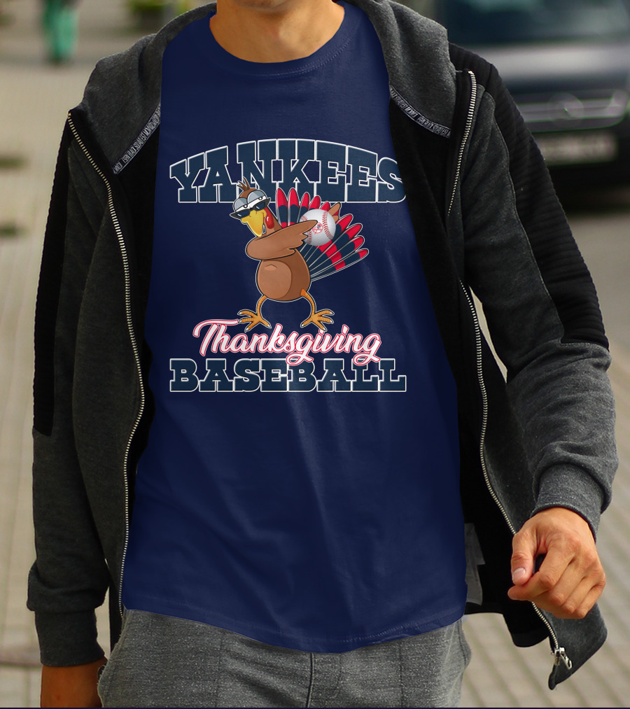 Yankees Thanksgiving Baseball Turkey T-Shirt