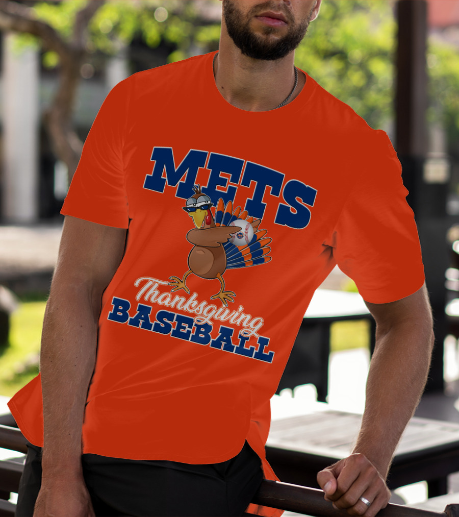 Mets Thanksgiving Baseball Turkey T-Shirt