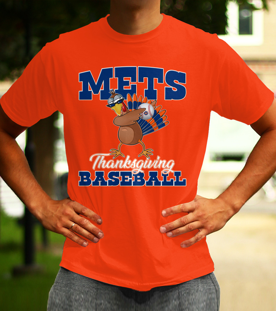 Mets Thanksgiving Baseball Turkey T-Shirt