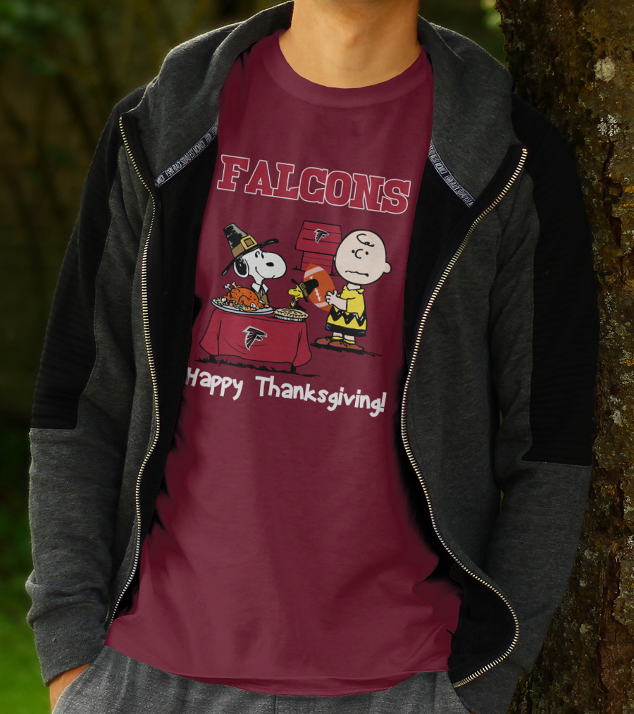 Falcons Snoopy Charlie Brown Thanksgiving Football Peanuts T-Shirt