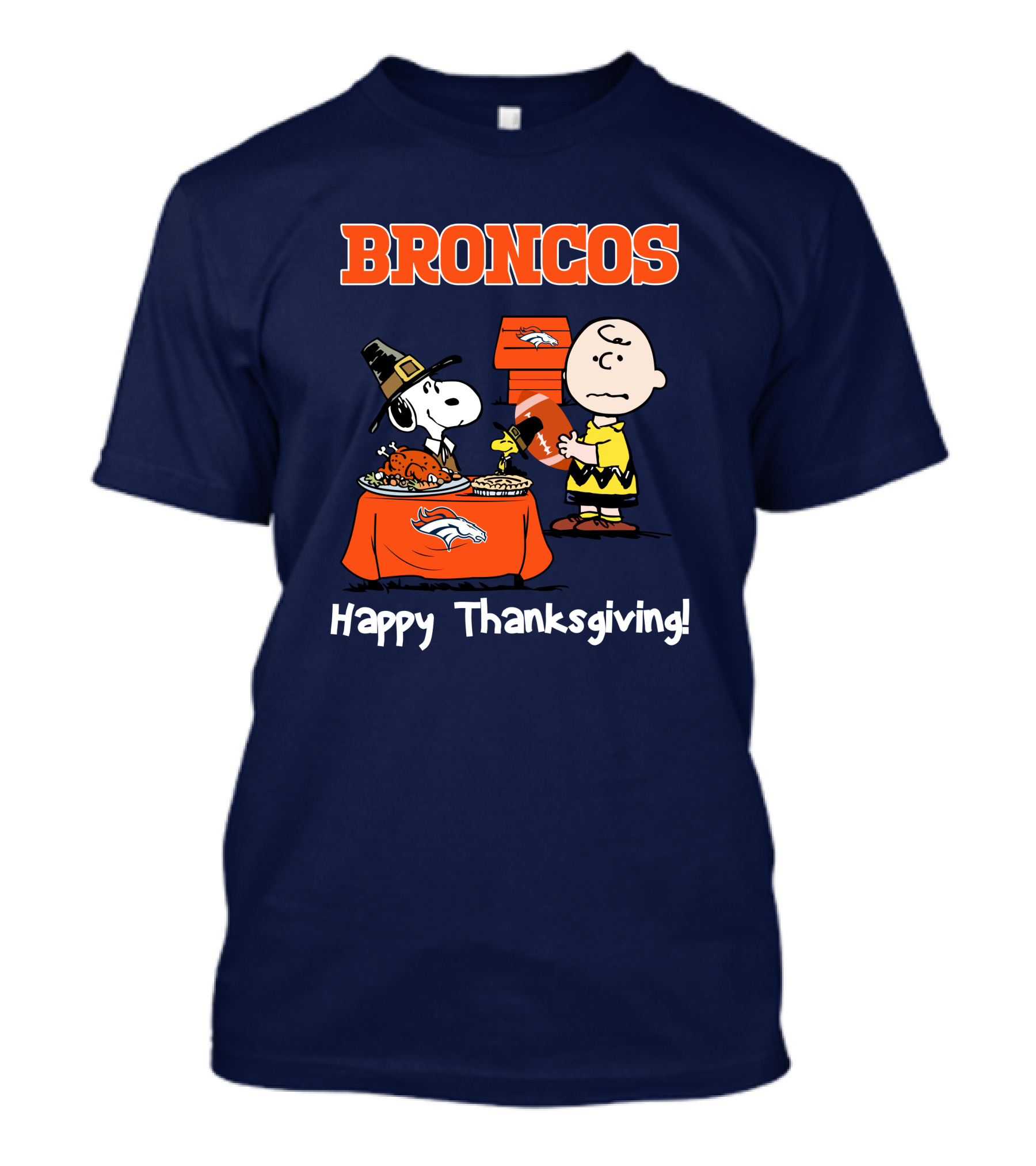 Broncos Snoopy Charlie Brown Thanksgiving T-Shirt