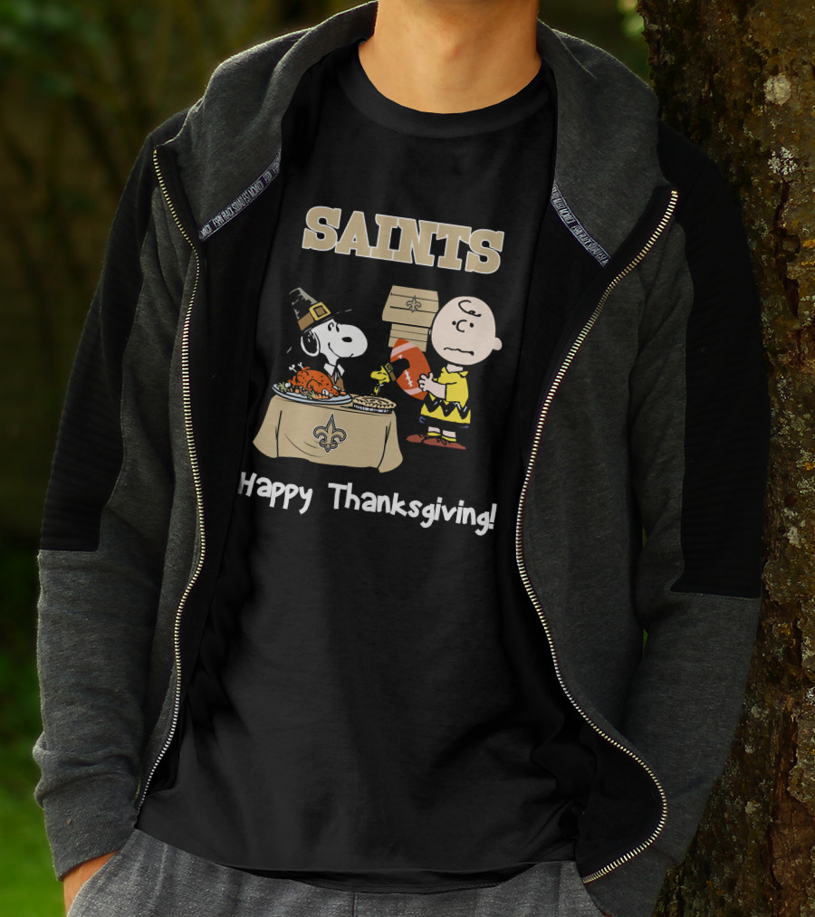 SAINTS New Orleans Happy Thanksgiving Snoopy T-Shirt