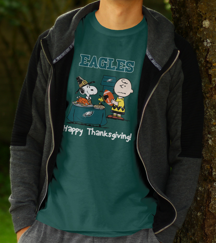 Eagles Snoopy Thanksgiving Football Peanuts Philadelphia T-Shirt