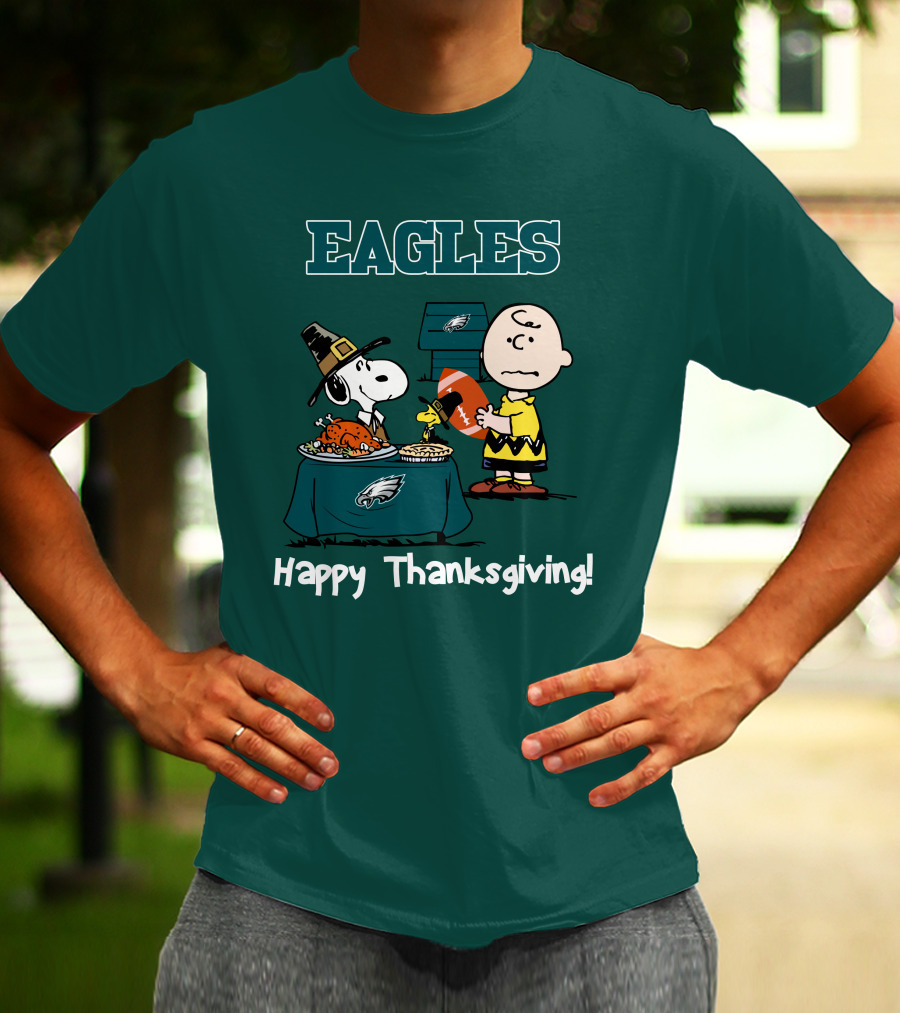 Eagles Snoopy Thanksgiving Football Peanuts Philadelphia T-Shirt