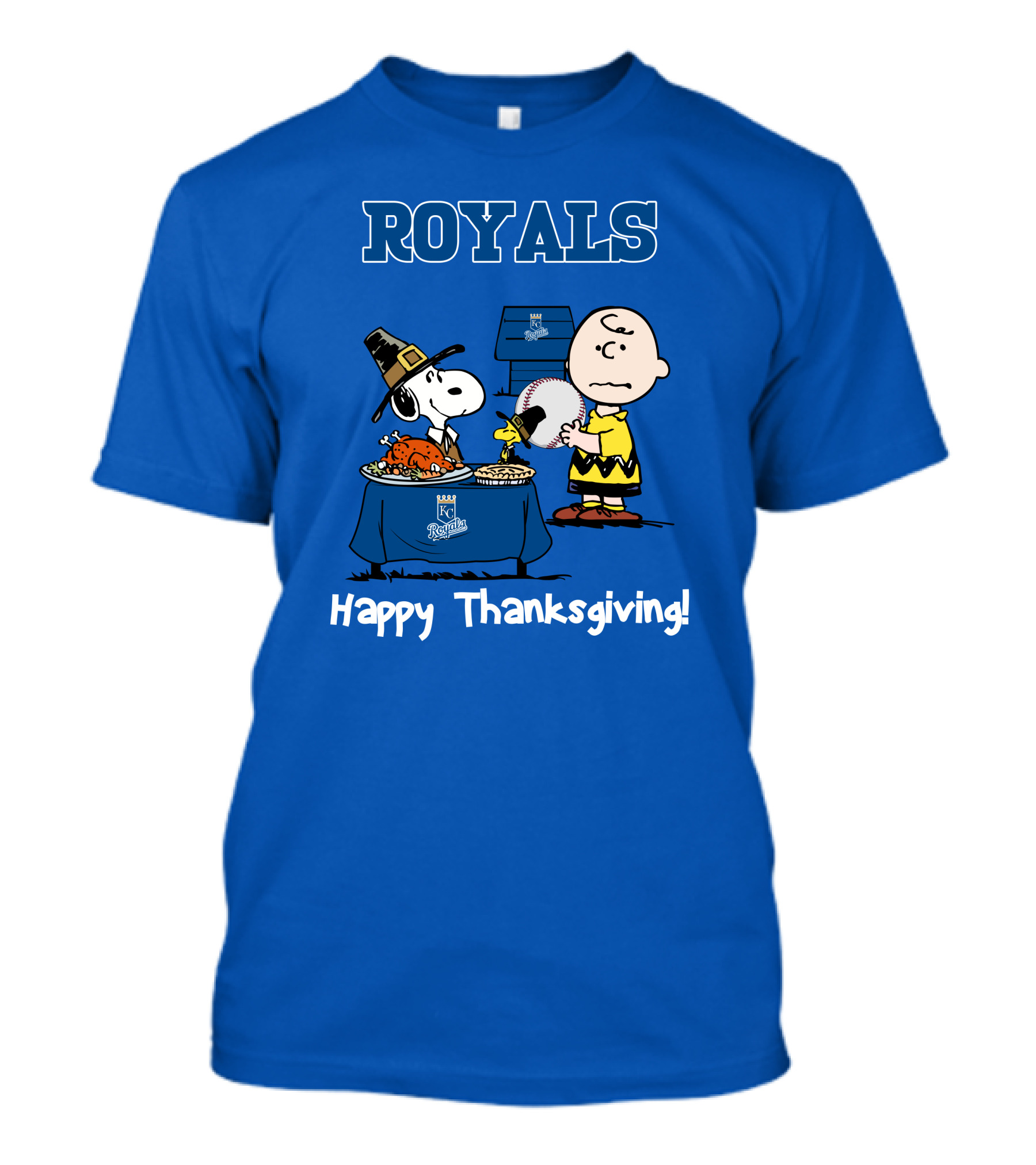 Royals Snoopy Charlie Brown Happy Thanksgiving T-Shirt