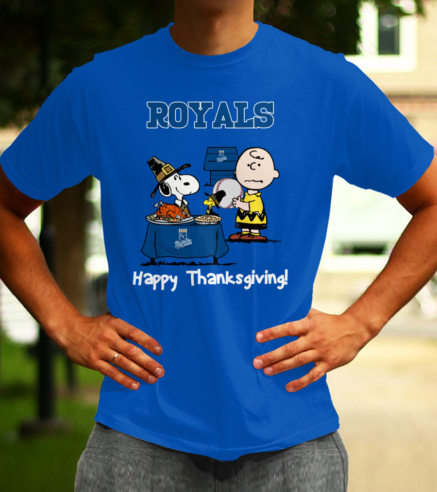 Royals Snoopy Charlie Brown Happy Thanksgiving T-Shirt
