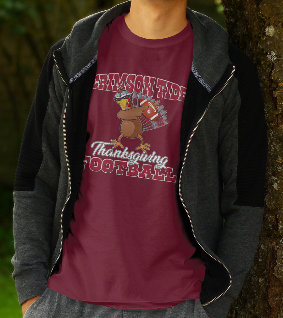 Crimson Tide Thanksgiving Football Turkey T-Shirt
