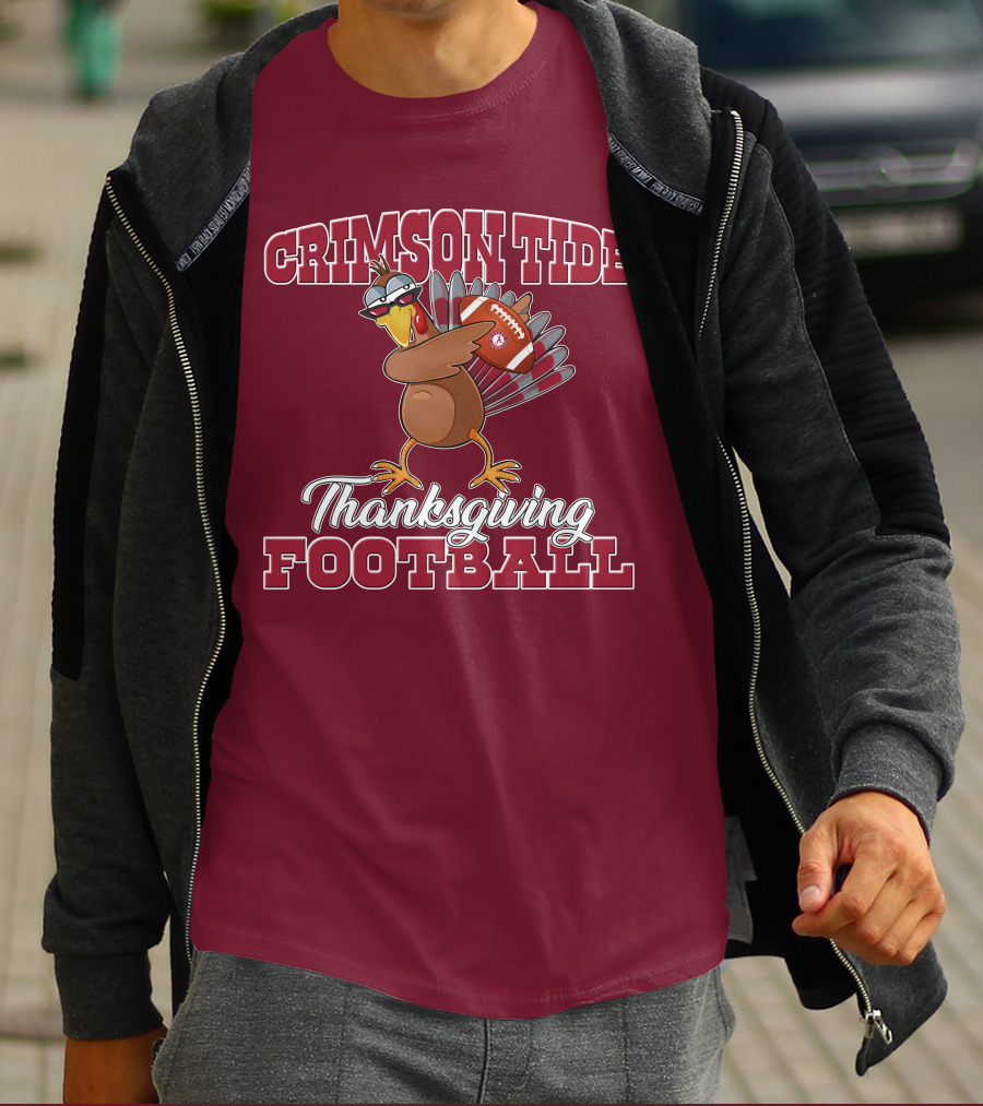 Crimson Tide Thanksgiving Football Turkey T-Shirt