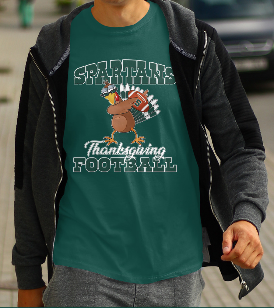 Spartans Thanksgiving Football Turkey Michigan State T-Shirt