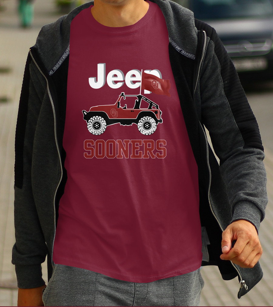 Jeep Sooners Ou Flag T-Shirt