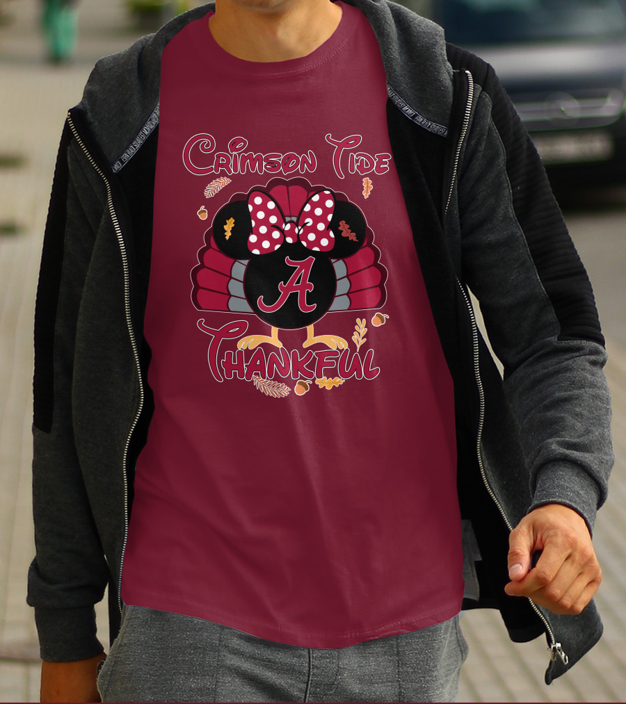 Crimson Tide Thankful Turkey Minnie A T-Shirt