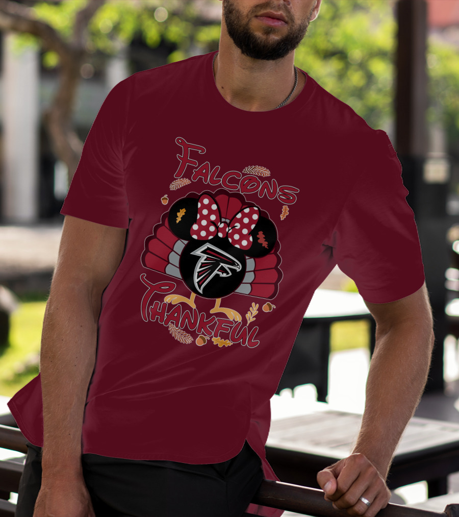 Falcons Thankful Minnie Thanksgiving Atlanta T-Shirt