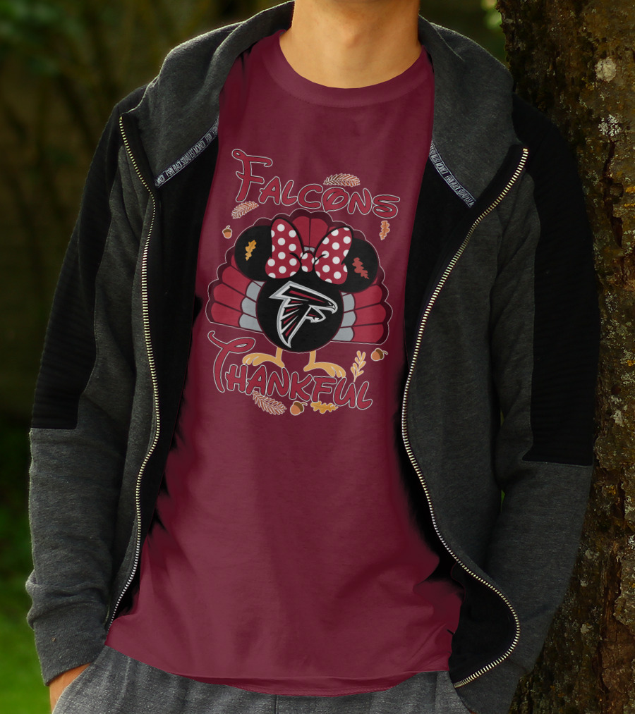 Falcons Thankful Minnie Thanksgiving Atlanta T-Shirt