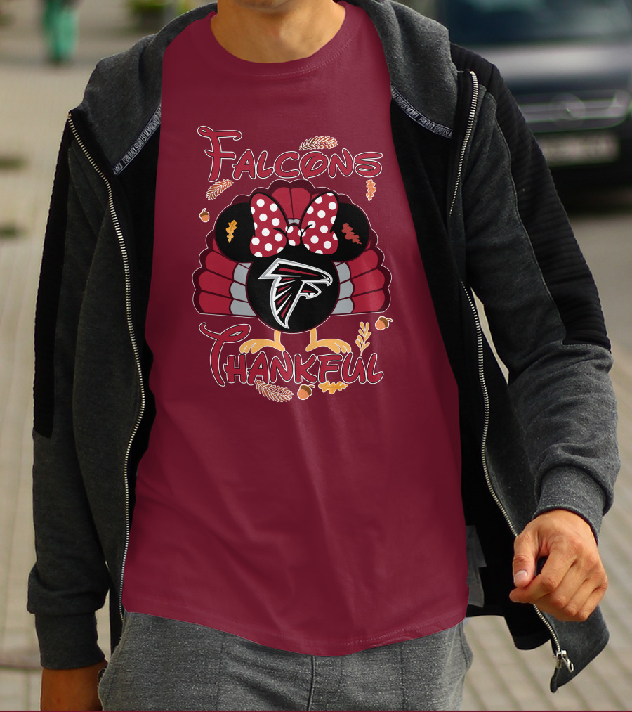 Falcons Thankful Minnie Thanksgiving Atlanta T-Shirt