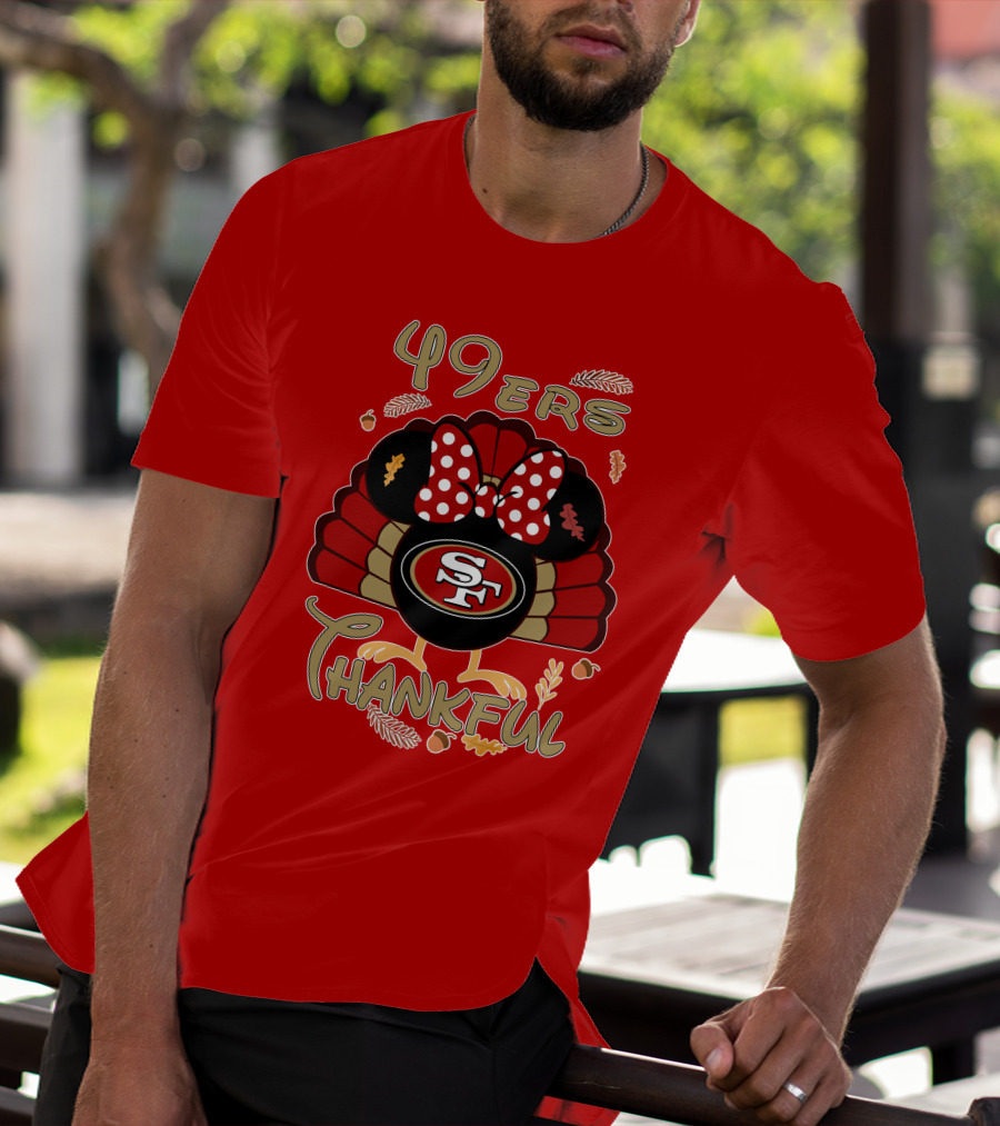 49ers Thankful Minnie Thanksgiving San Francisco T-Shirt