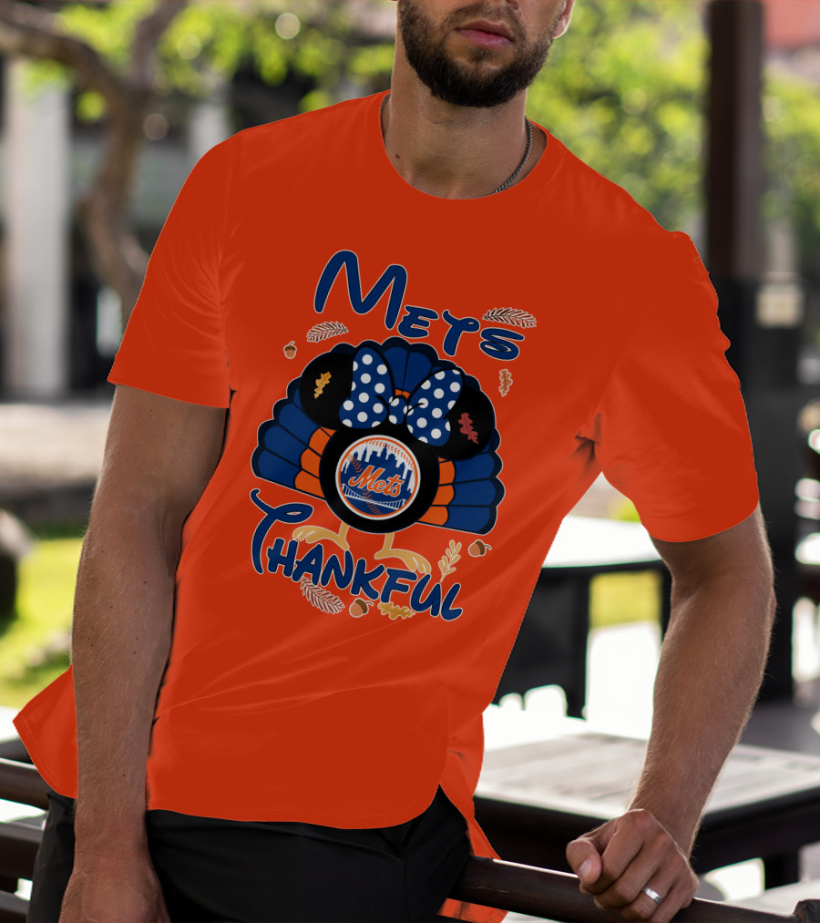 Mets Thankful Thanksgiving Minnie T-Shirt