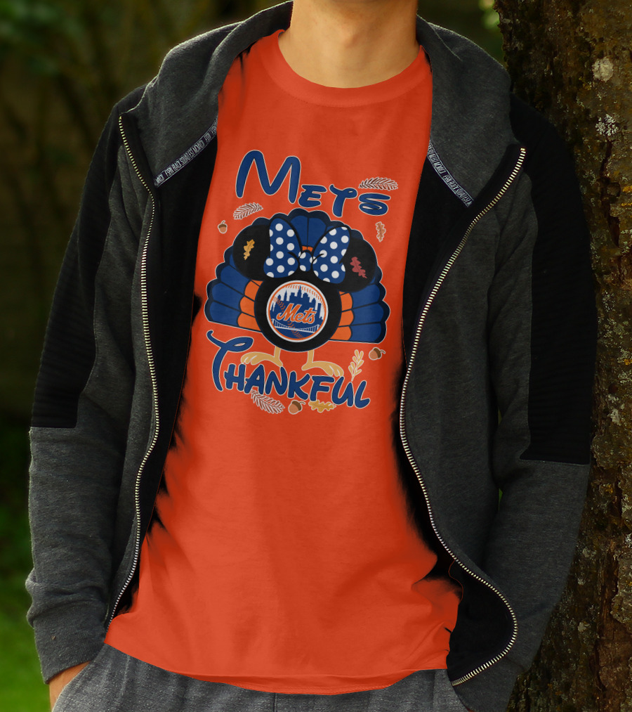 Mets Thankful Thanksgiving Minnie T-Shirt