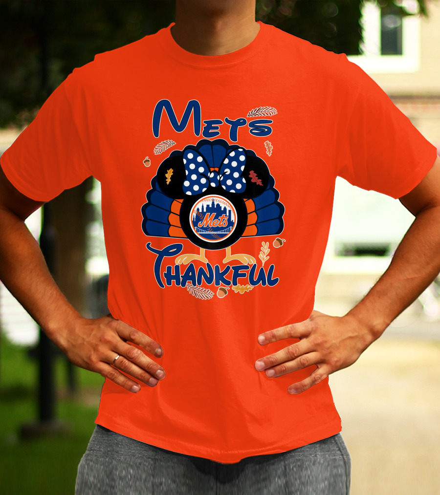 Mets Thankful Thanksgiving Minnie T-Shirt