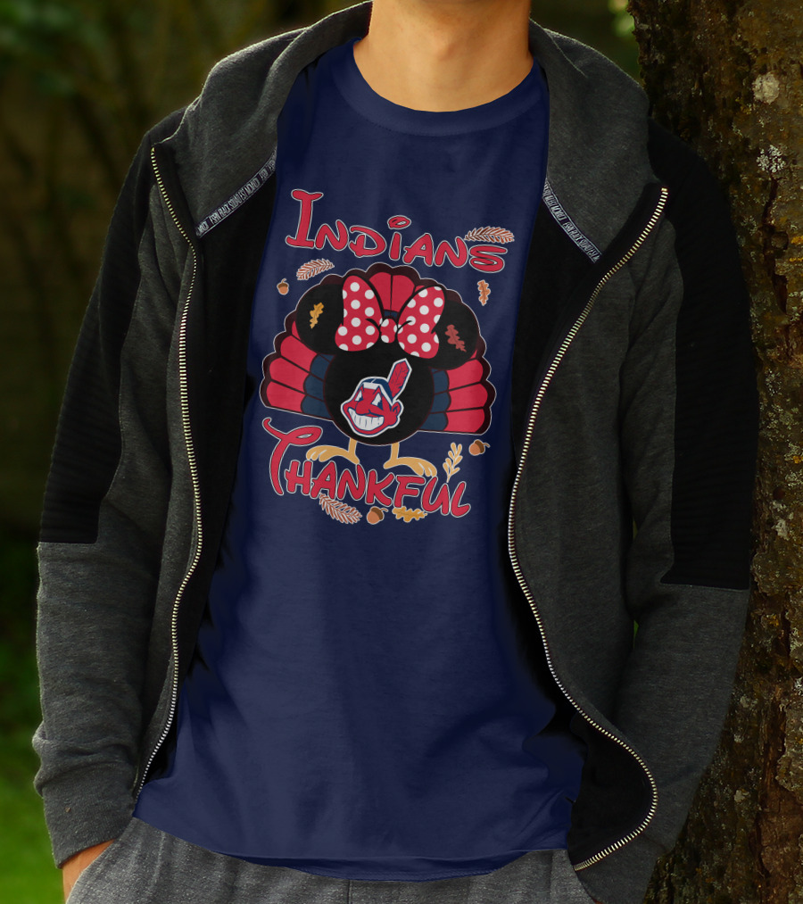 Indians Thankful Minnie Thanksgiving T-Shirt