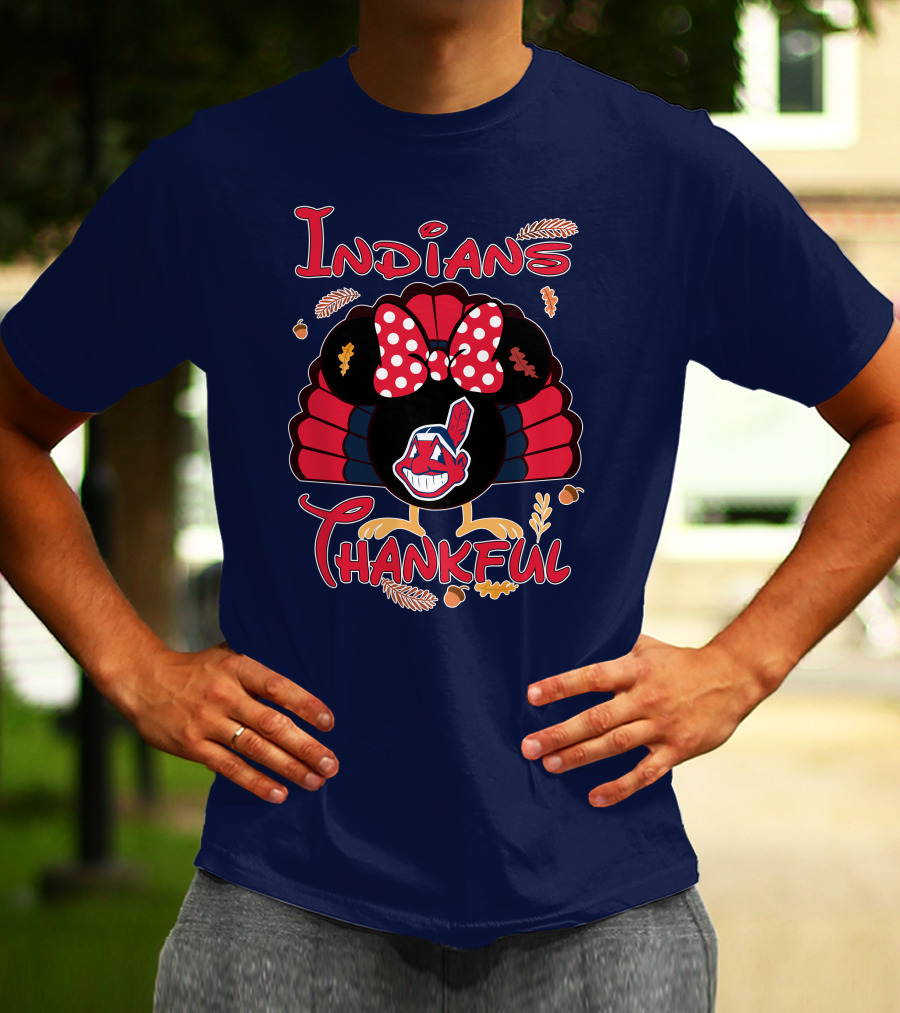 Indians Thankful Minnie Thanksgiving T-Shirt