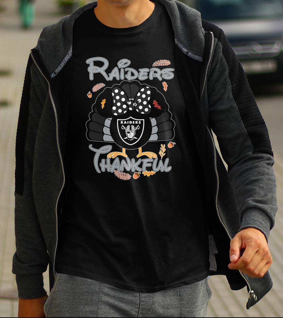 Raiders Thankful Minnie Thanksgiving T-Shirt