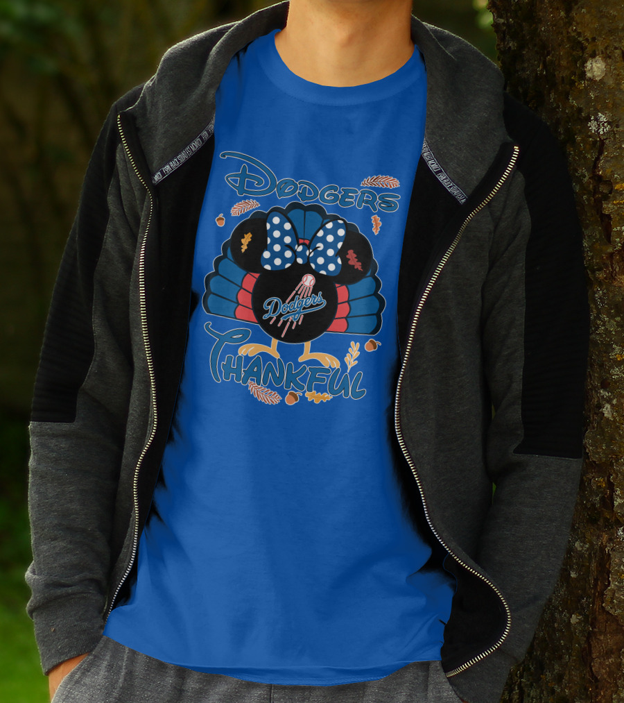 Dodgers Thankful Minnie Thanksgiving T-Shirt