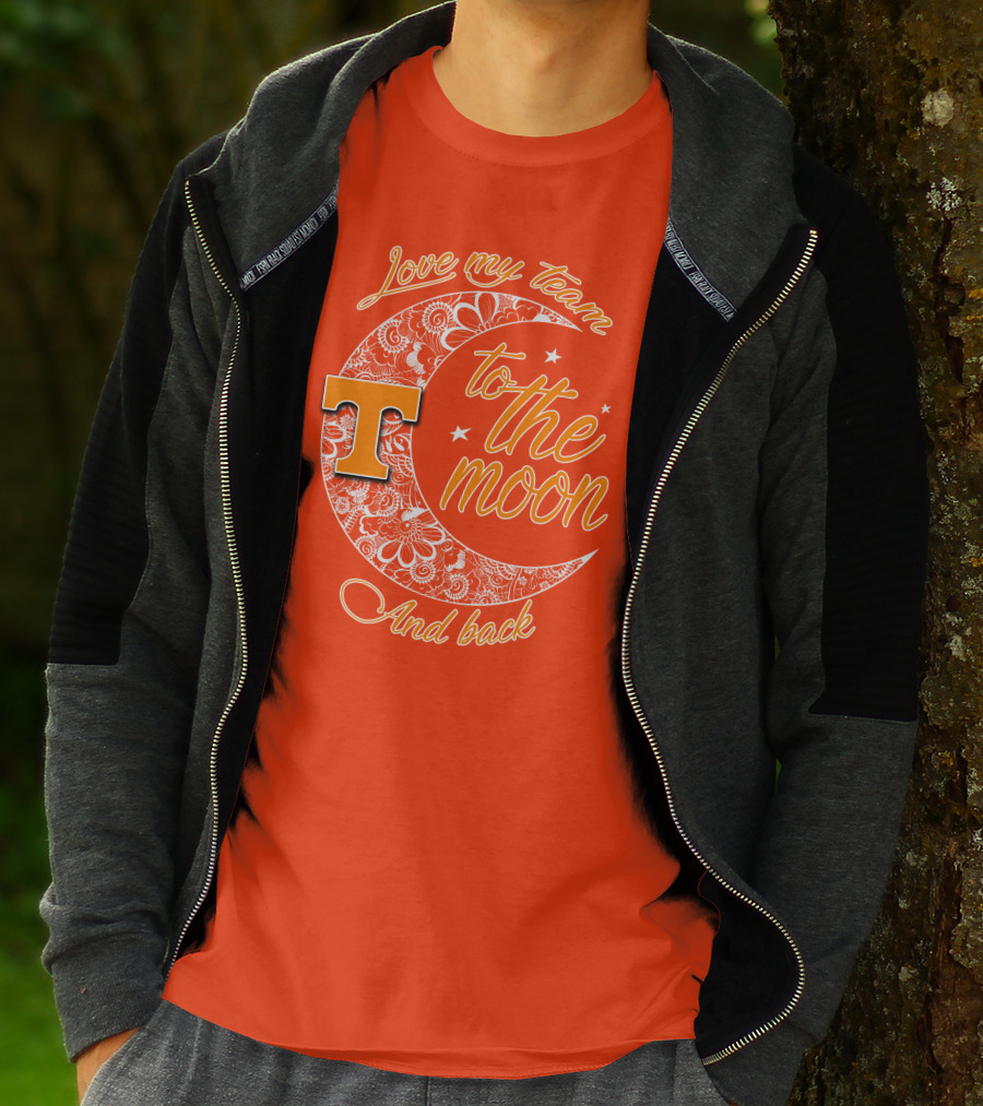 Tennessee Volunteers Love My Team To The Moon And Back T-Shirt