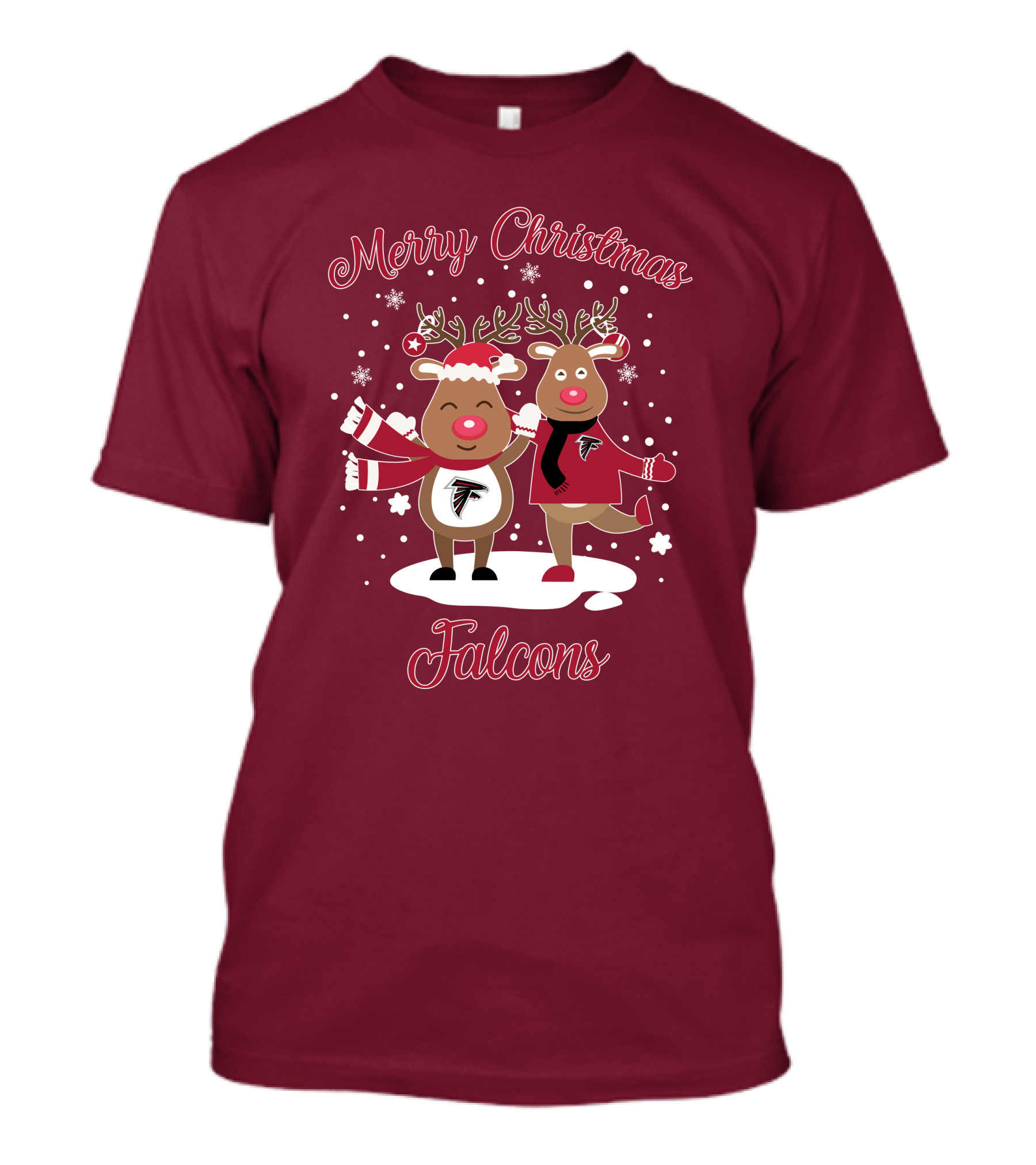 Merry Christmas Atlanta Falcons Reindeer T-Shirt