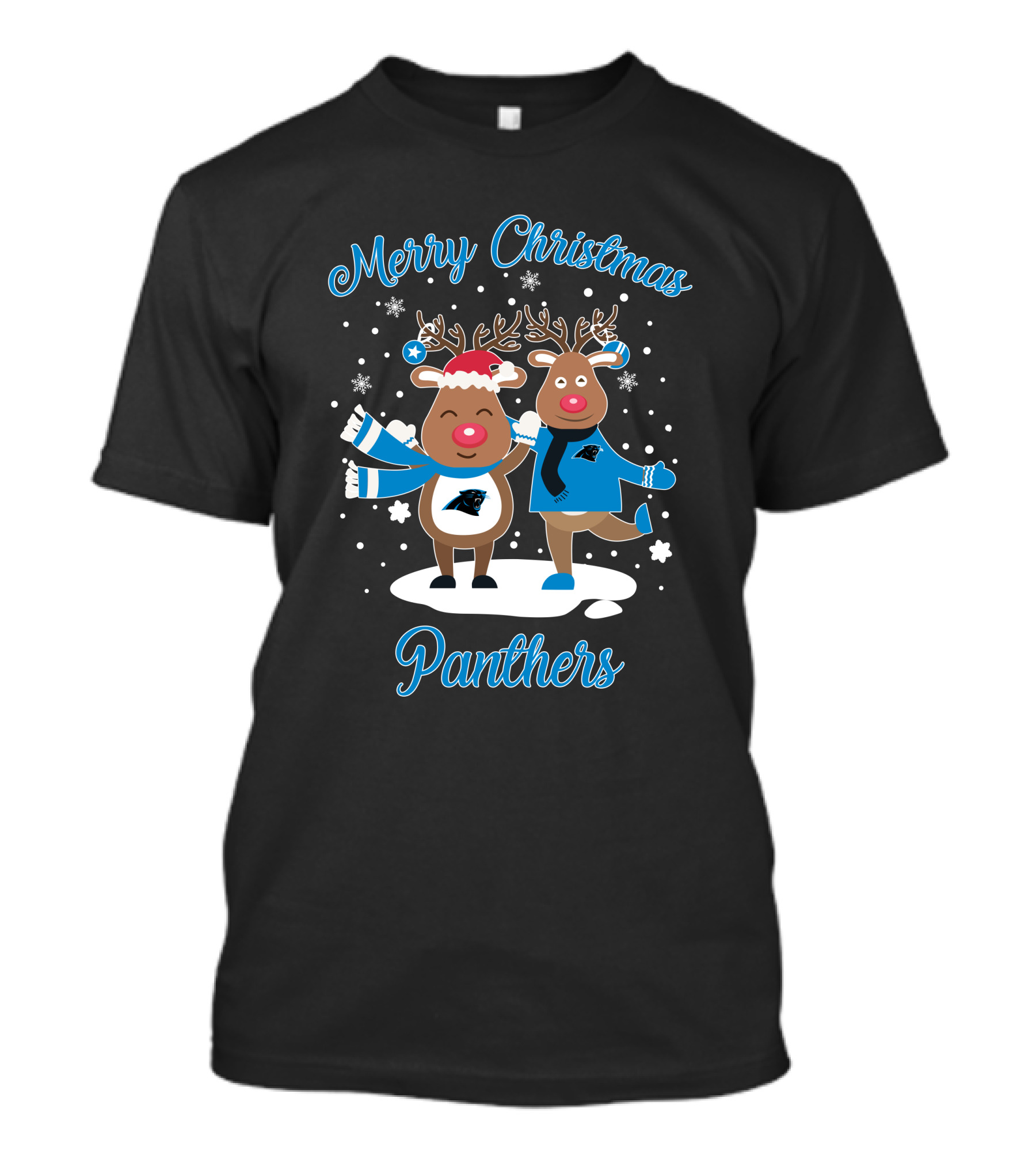 Merry Christmas Carolina Panthers Reindeer T-Shirt