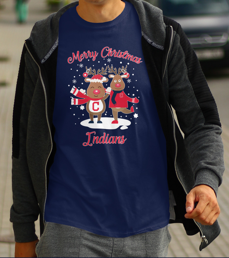 Merry Christmas Indians Reindeer With C T-Shirt