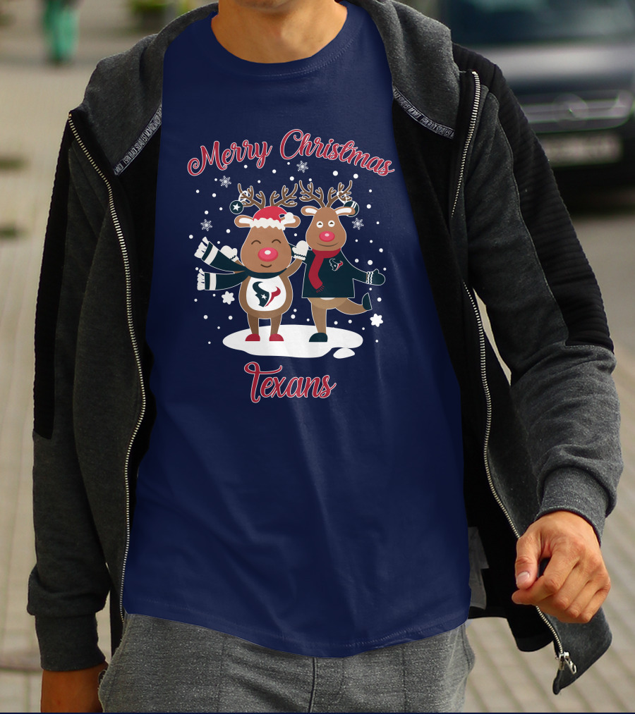 Merry Christmas Houston Texans Reindeer T-Shirt