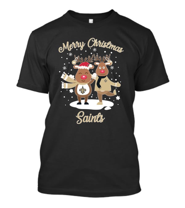 Merry Christmas New Orleans Saints Reindeer T-Shirt