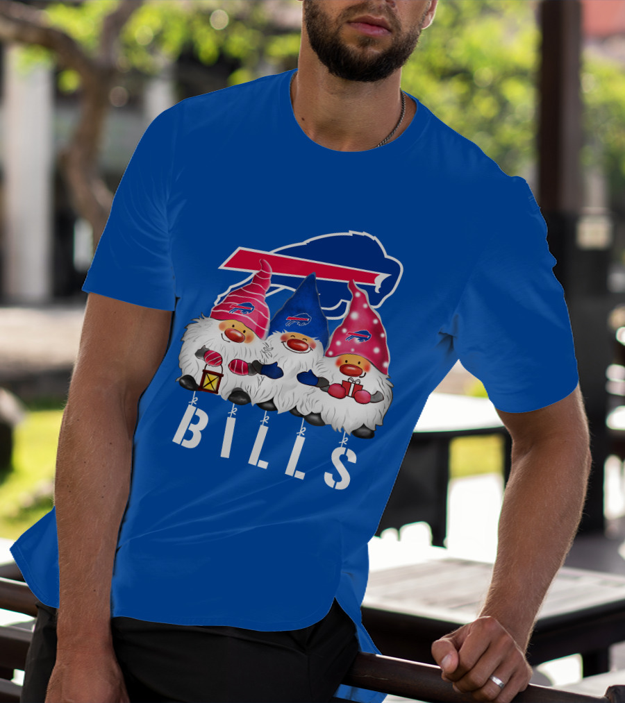 Buffalo Bills Happy Holidays Gnomes Christmas T-Shirt