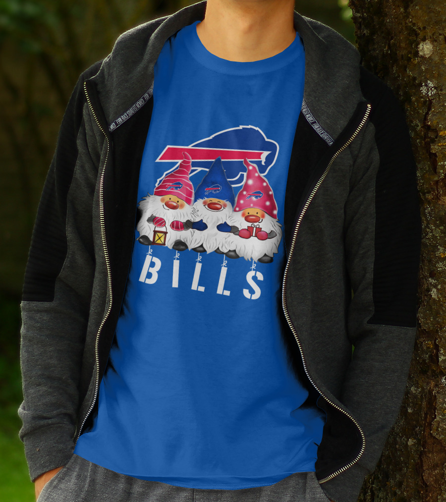 Buffalo Bills Happy Holidays Gnomes Christmas T-Shirt