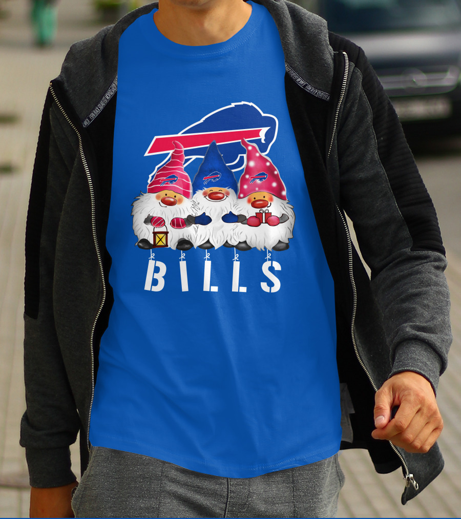 Buffalo Bills Happy Holidays Gnomes Christmas T-Shirt