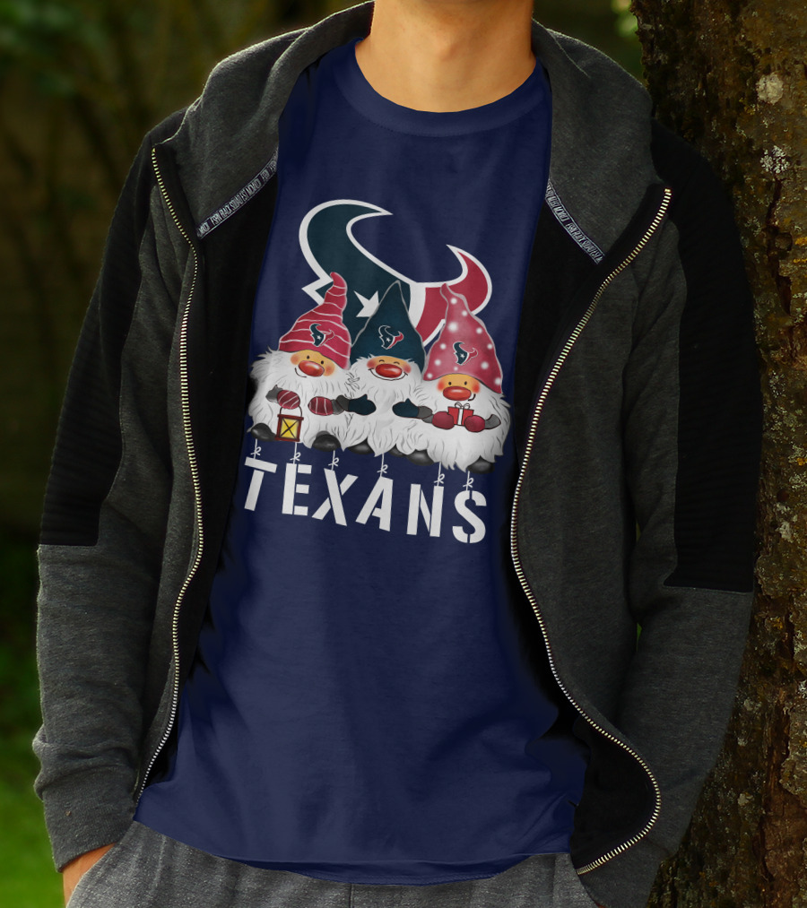 Texans Christmas Gnomes Houston Happy Holidays T-Shirt