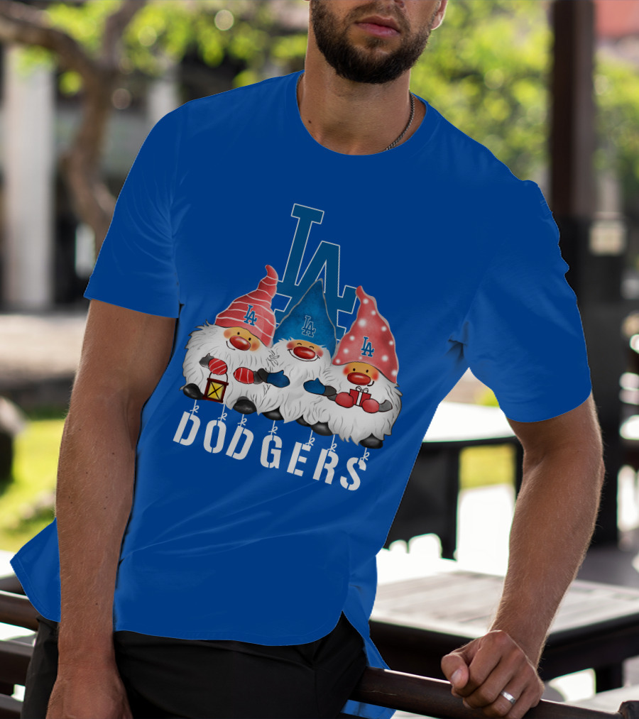 Los Angeles Dodgers Merry Christmas Happy Holidays Gnomes T-Shirt