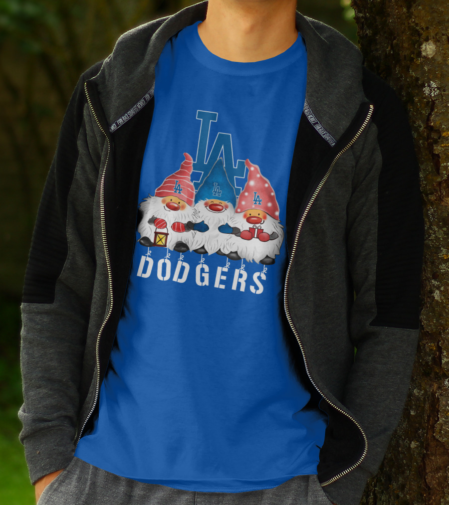 Los Angeles Dodgers Merry Christmas Happy Holidays Gnomes T-Shirt